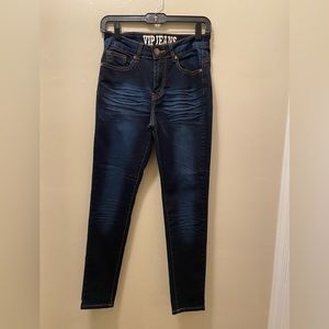 Dark wash skinny jeans